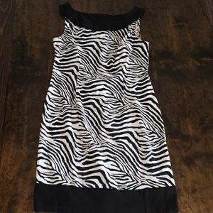 Connected apparel zebra print dress